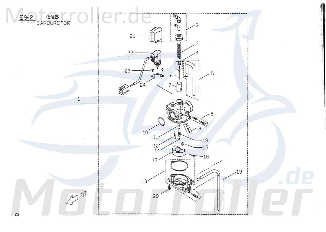 PGO Vergaserdüse Big Max 50 Vergaser-Düse Roller 50ccm 2Takt Motorroller.de Hauptdüse Nadeldüse Dosierdüse Einstelldüse Haupt-Düse Nadel-Düse Scooter