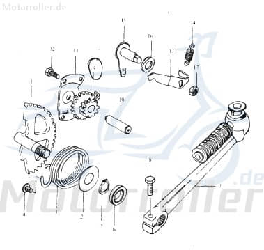 Eppella Eppelino 50 Rückholfeder 50ccm 2Takt GB2088---80 Motorroller.de Zugfeder Spannfeder 1E40QMB Scooter Ersatzteil Service Inpektion Direktimport