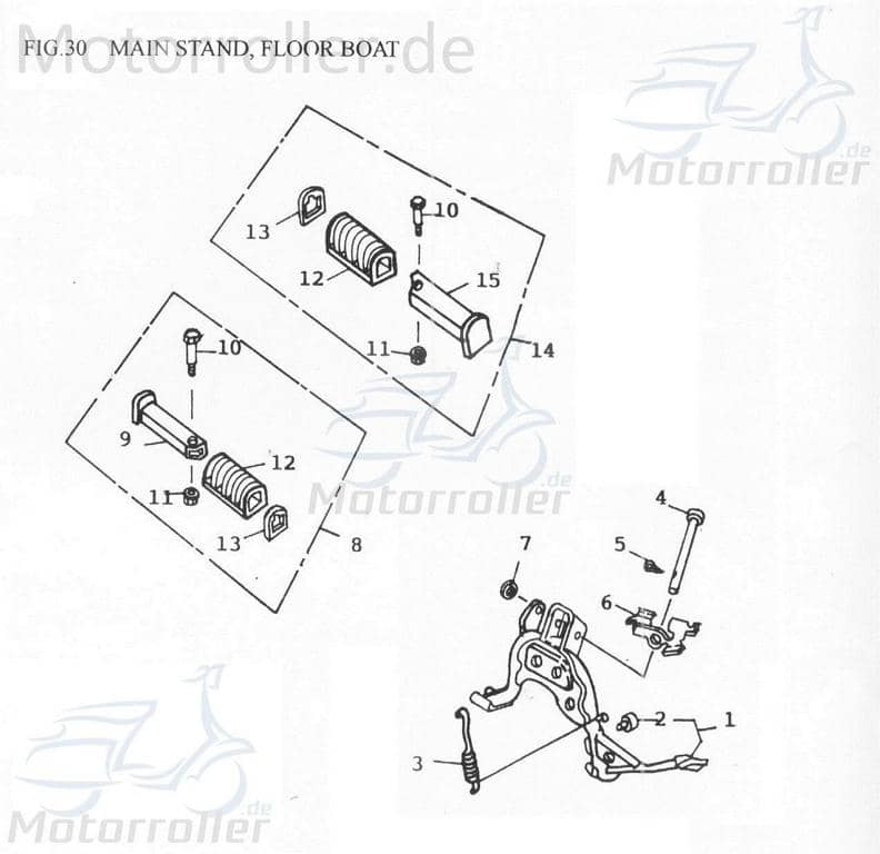 Sicherungssplint 2.5x30mm 2.5x30mm Baotian ABR-94201-20250B Motorroller.de Sicherungsstift 139QMB BT49QT-20A2B2 Land flyer ECM Eppella Jet 50 3 Mokick