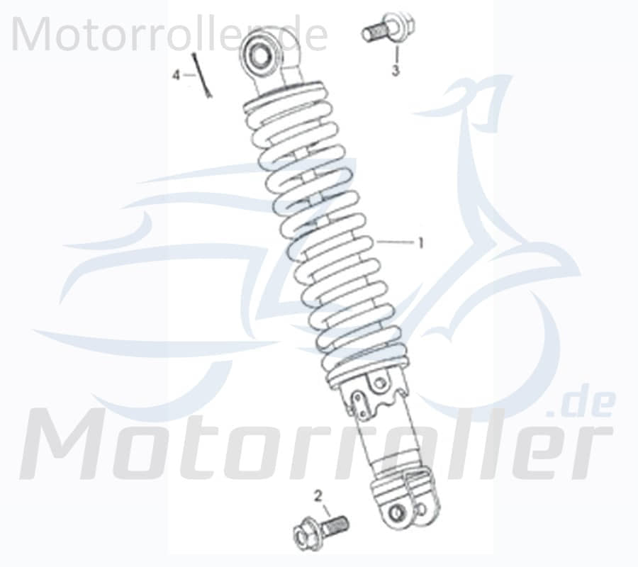 Kreidler Vabene 50 Stoßdämpfer Federbein 50ccm 2Takt 730607 Motorroller.de Gabelbein Feder-Bein Gabel-Bein Stoß-Dämpfer 50ccm-2Takt Scooter SMC