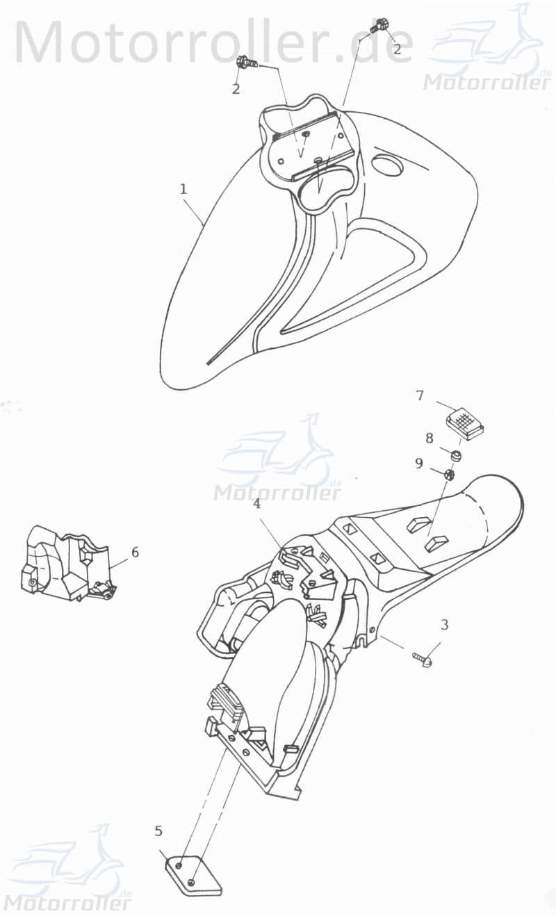 Adly Verbindungsblech Scoody 50 2 Roller Scooter 50ccm 2Takt Motorroller.de Minarelli liegend AT 50 2 Ersatzteil Service Inpektion Direktimport