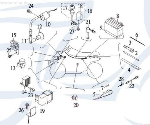 SMC Schlosssatz Verriegelungsset Kreidler Kart 62500-SK9-00 Motorroller.de Tankverschluss Tank-Verschluss Tank-Deckel Schloss-Set Zünd-Schloss Service