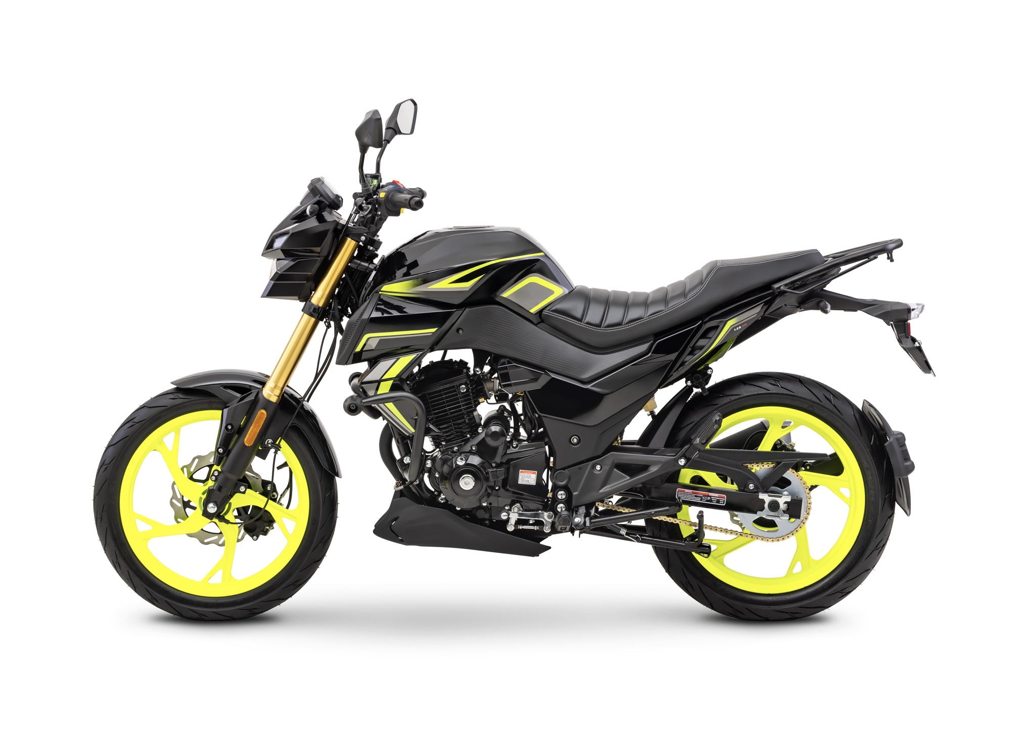 Motorrad Fighter 125 DV-RS AIR neon-grün/schwarz 90 km/h Euro 5+ Schaltmoped Mokick Kleinkraftrad