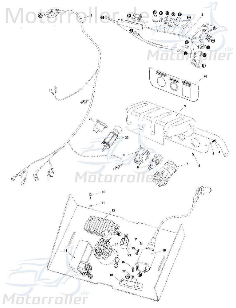 Zündschloss Tongjian Strassenbuggy 150 6.000.020 Motorroller.de Eppella ECM TBM Twister Hammerhead Wangye Kasea Buggy Original Ersatzteil