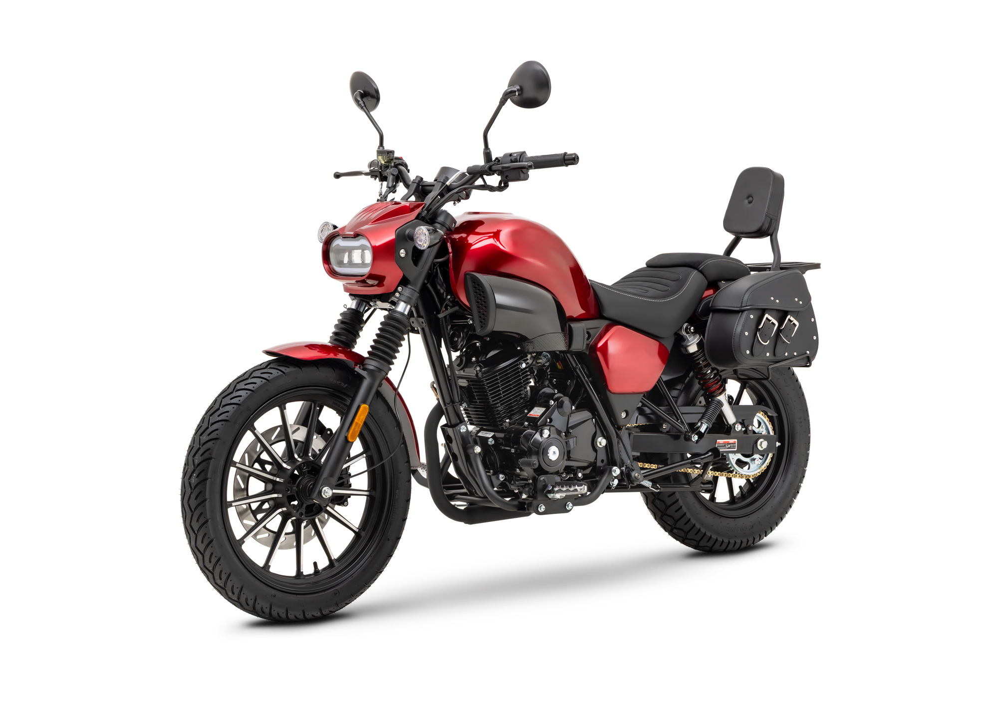 Motorrad Fighter 125 S-RS rot 90 km/h Euro 5+ Schaltmoped Chopper 125ccm 4 Takt Leichtkraftrad Krad Kraftrad