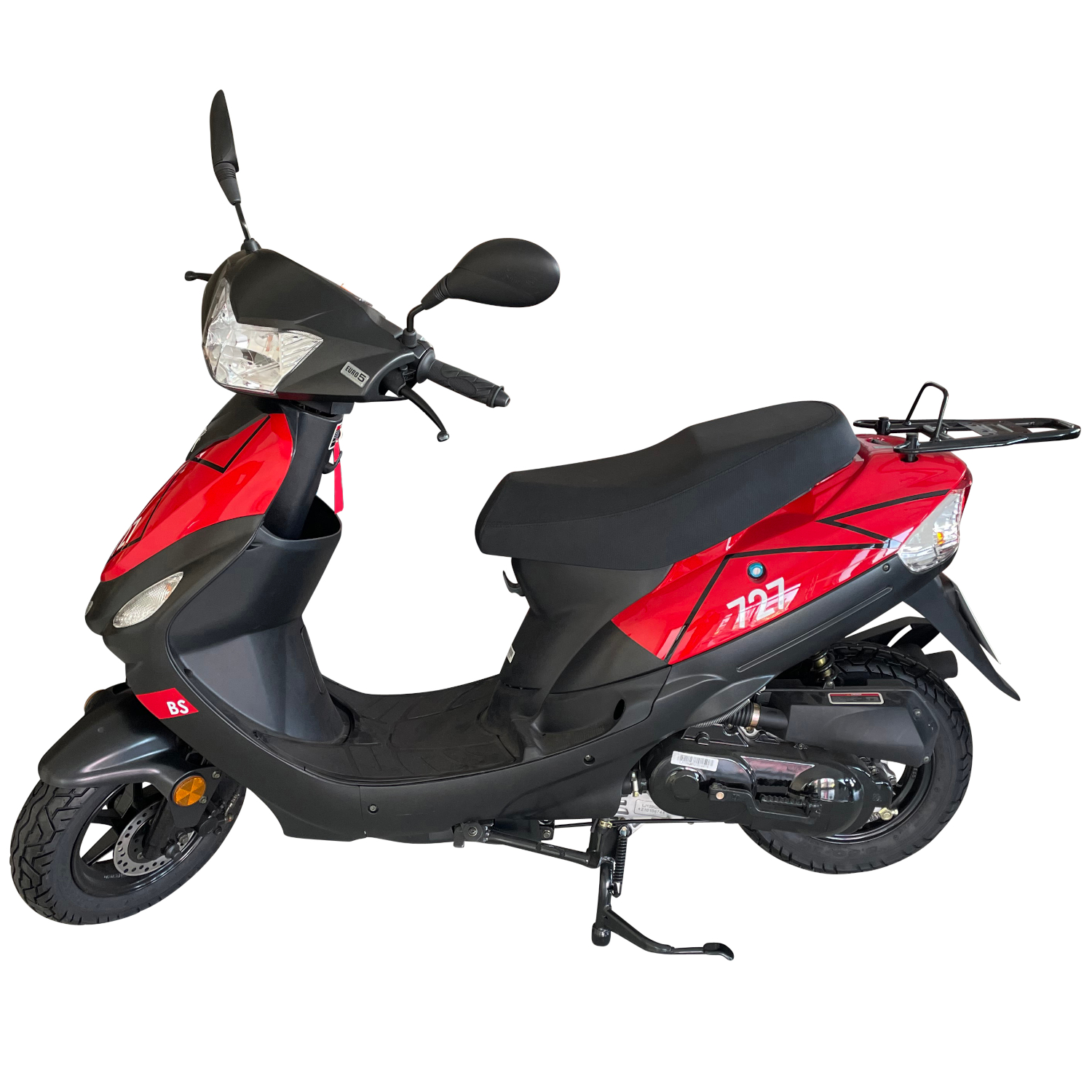 Motorroller GMX 460 Sport R 727 BS 45 km/h 12 Zoll schwarz-rot Euro 5 Mokick Roller Scooter