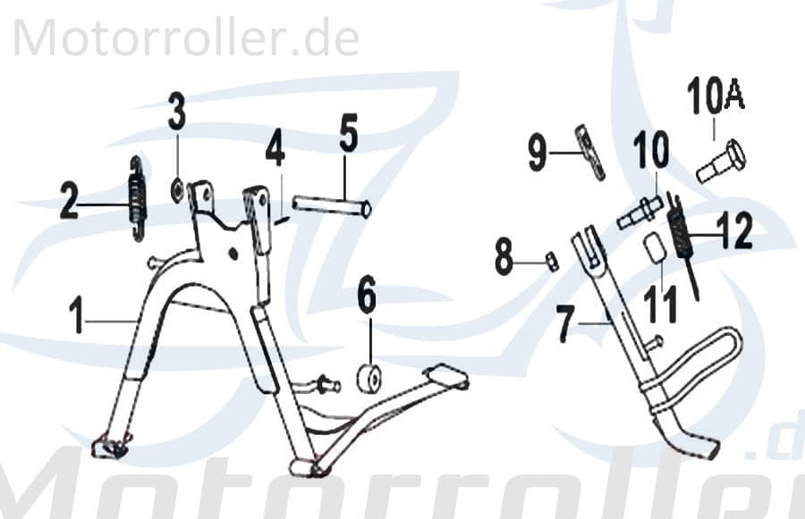 SMC Halteplatte Generic Zion 125 Metallplatte 57215N100000 Motorroller.de Stahlplatte Halter Montageschiene Fixierung Halterung Montageplatte Keeway