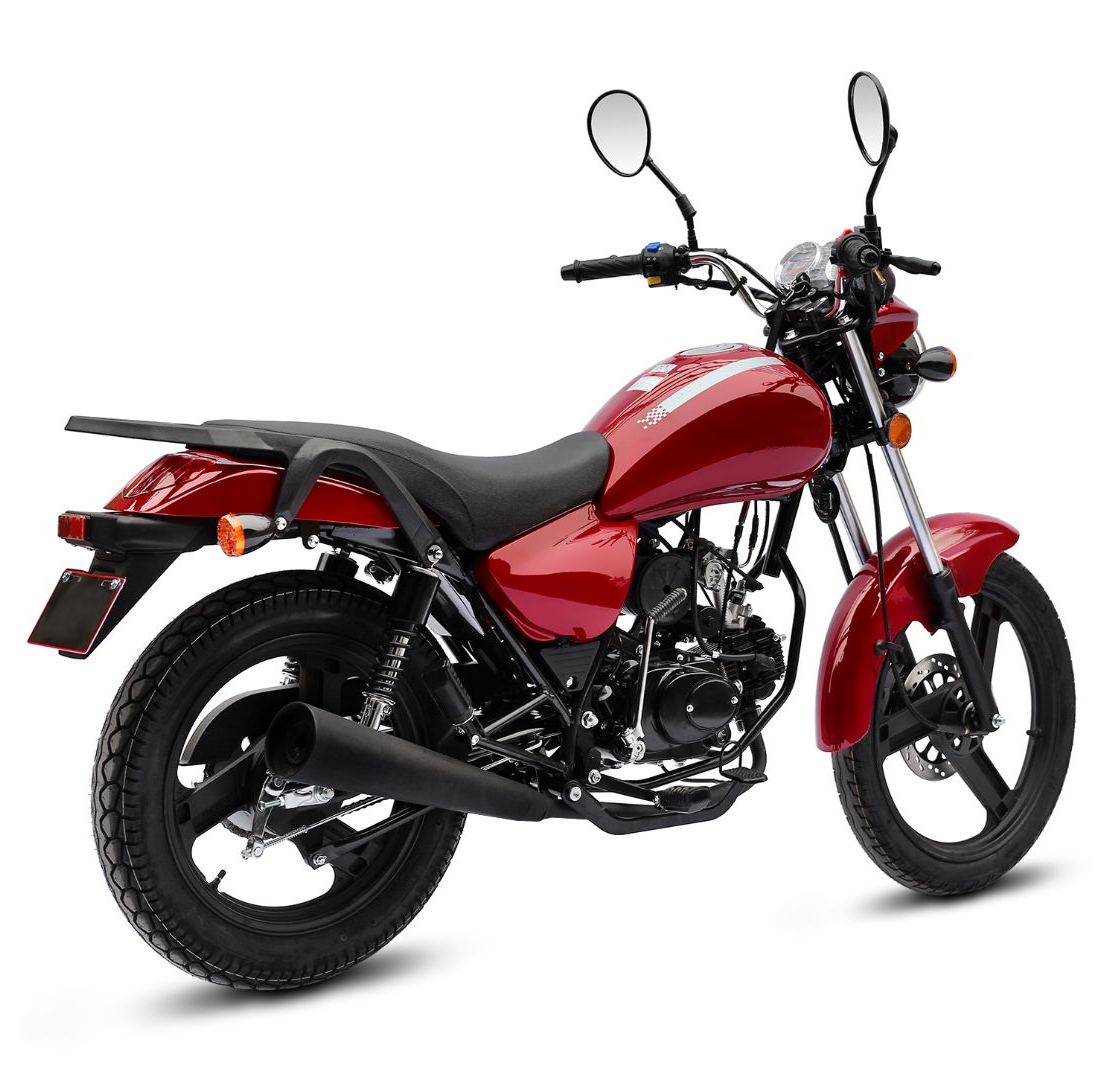 Motorrad Fighter 50 V-S rot 45 km/h Euro 5 Schaltmoped Mokick 50ccm 4 Takt Kleinkraftrad Krad