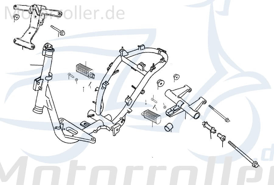 Bundmutter Rex RS450 Sechskantmutter Roller 50ccm 4Takt Motorroller.de Flanschmutter Sechskant-Mutter Flansch-Mutter Maschinenmutter Maschinen-Mutter