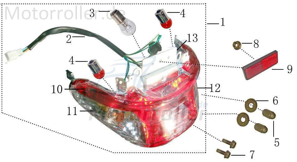 Blinkerbirne orange 12V 10W BA15S AGM Glühbirne 50ccm 4Takt Motorroller.de 139QMB Scooter GMX 450 Sport JSD50QT-13 Ersatzteil Service Inpektion