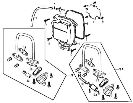 Rex RS125 Dichtung II Sekundärluftanschluss 81718 für 125ccm 4Takt SLS