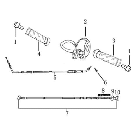 Bremszug hinten kurz 1970mm 2Takt 50ccm 706520