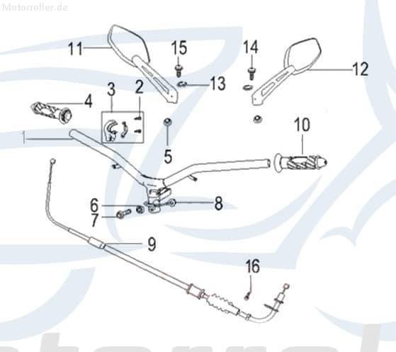 SMC Schraube M10x55x1,25mm Generic Zion 125 B01591005565 Motorroller.de Bundschraube Maschinenschraube Flanschschraube Flansch-Schraube Bund-Schraube