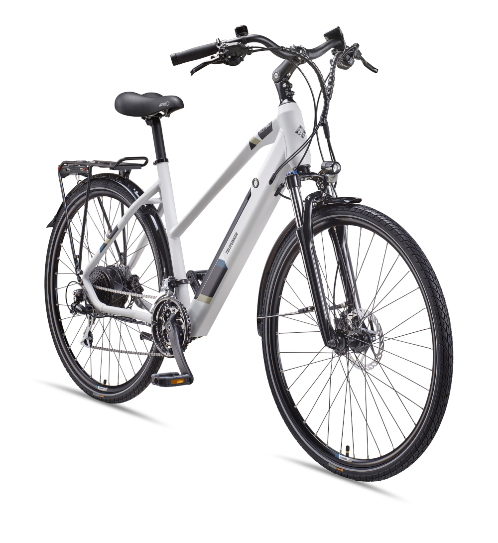 E-Bike Telefunken XC940 Expedition Elektrofahrrad Trekking-Pedelec kreide 28" RH 50cm E-Fahrrad Trekkingrad Damenrad