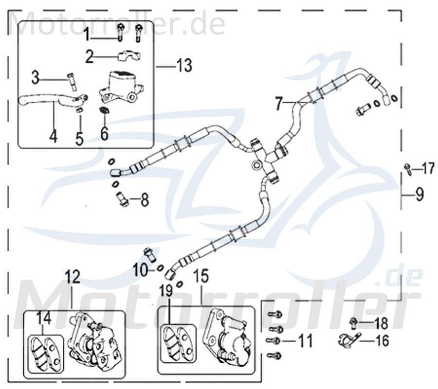 SMC O-Ring vorn Keeway Speed 125 Gummidichtung 45029J000000 Motorroller.de Dichtring Gummiring Oring Gummi-Ring Dicht-Ring 125ccm-4Takt Motorrad Moped