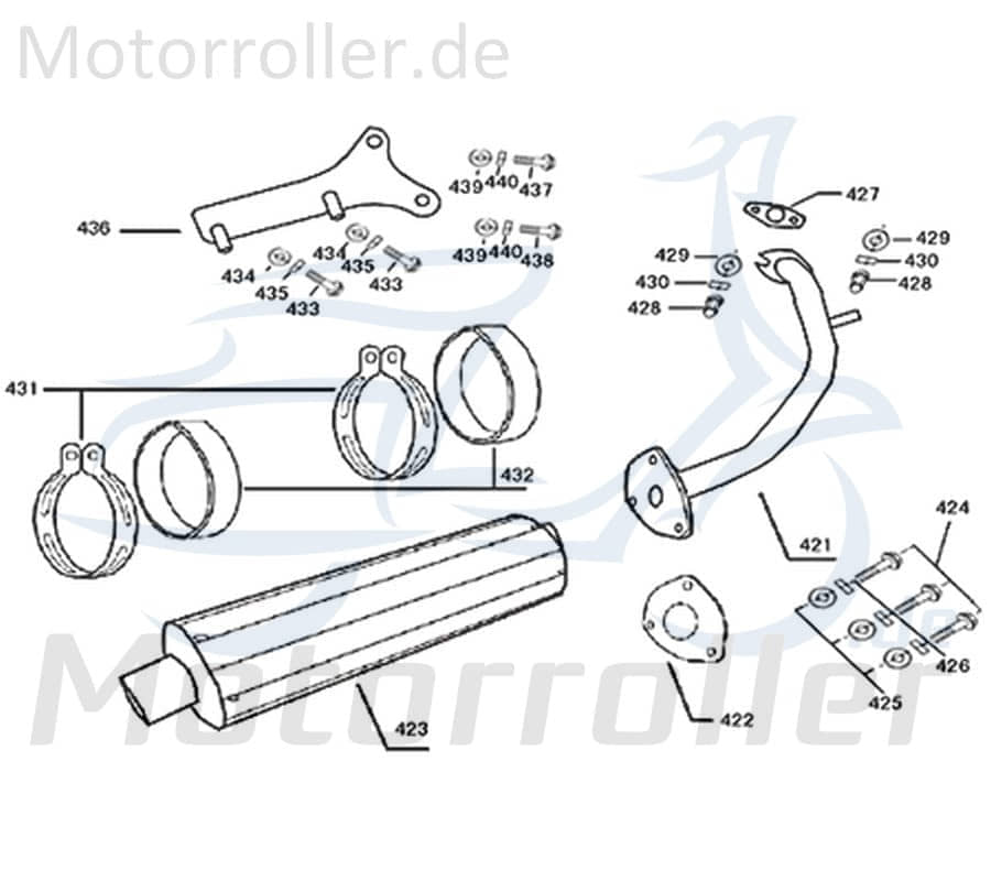 Kreidler Florett 2.0 50 City Dichtung 50ccm 2Takt 18311-B08-9000 Motorroller.de Abdichtung SEAL Gasket Minarelli liegend ZNEN Florett 2.1 RS 50