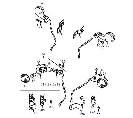 Halterung für Blinker hinten Befestigung FIG.C17-17