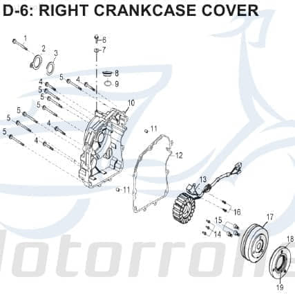 AEON Lichtmaschine Stator Cobra 400 (Vergaser) 346ccm 4Takt Motorroller.de Ankerplatte Zündplatte Zündgrundplatte Lichtmaschinenspulen Generatorplatte