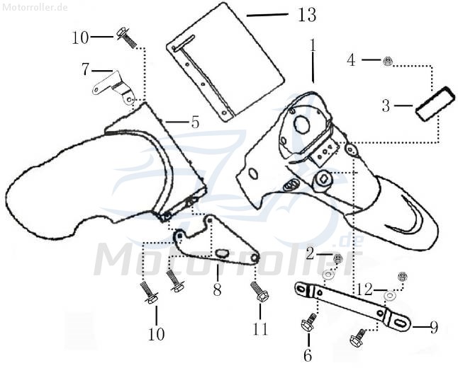 Kennzeichenträger / Halter Rücklicht YY125T-28 1010313