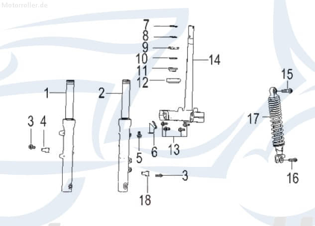 SMC Kegelrollenlager Generic Zion 125 konisches 43004T180000 Motorroller.de 125ccm-4Takt Soho 125 Mokick Ersatzteil Service Inpektion Direktimport