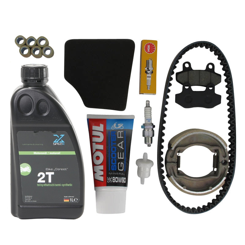 Inspektion Set 2Takt 50ccm 1E40QMB Jonway Wartung Kit 8007159 Motorroller.de Satz Service Scooter Florett 50 RS DD Galactica Moped Ersatzteil