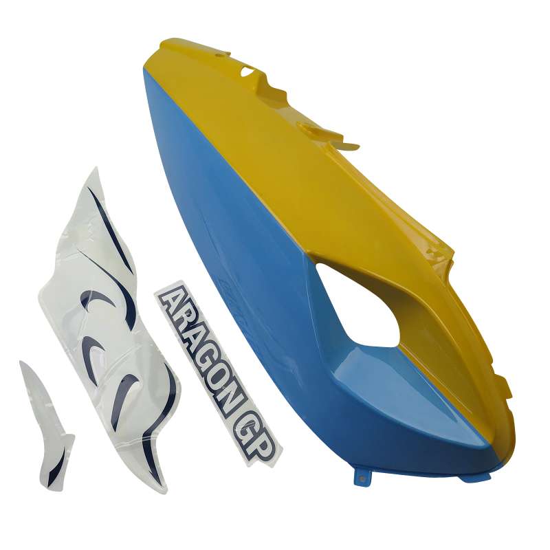 CPI Aragon 50 GP Seitenverkleidung gelb-blau Roller 50ccm 2Takt 730375 Motorroller.de Seitendeckel Seitenabdeckung Seitenleiste Seiten-Verkleidung Sei