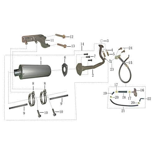 Federschelle 19mm Rex RS450 Schlauchschelle Clip 701554 Motorroller.de Klemme Schlauchklemme Spannring Klemmschelle Schlauchbinder Klemm-Schelle