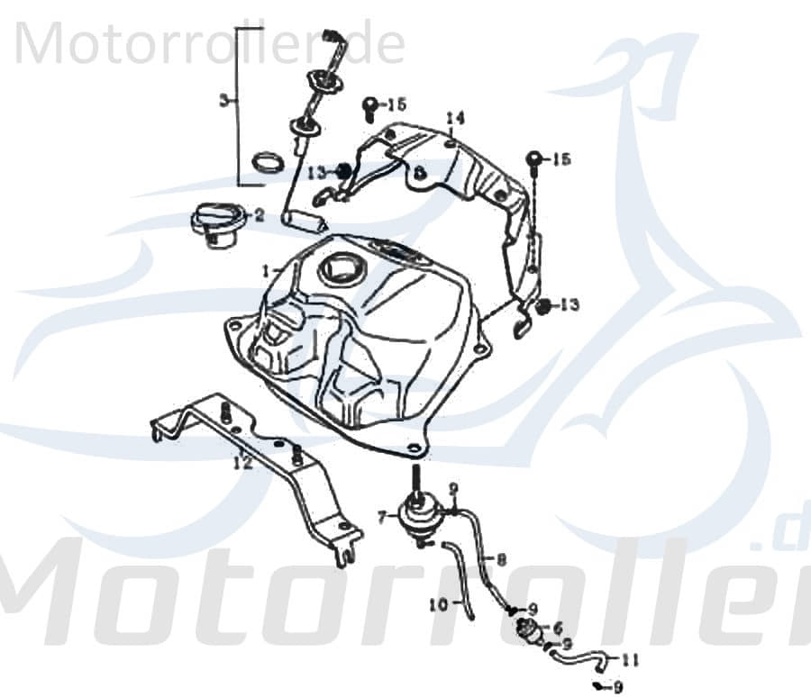 Haltebügel oben Kraftstofftank Motorroller Rex 89697