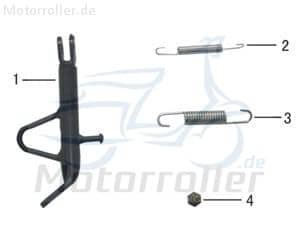 AGM Scoody 45 Seitenständer Roller 50ccm elektro 3080007 Motorroller.de Roller-Ständer Rollerständer Seiten-Ständer Nebenständer Neben-Ständer Scooter