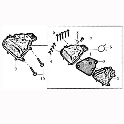 Luftfiltereinsatz 5 Loch Geh. 9-fach Jonway 2200301-10