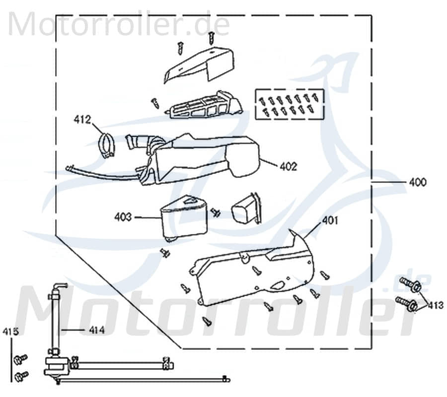 Kreidler Flory 125 Classic Luftfilter 741720 Luftfilterkasten Luftfiltereinheit Motorroller Scooter Original Ersatzteil
