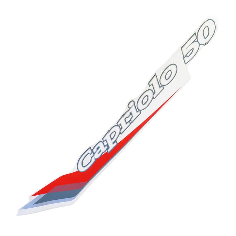 Dekor CAPRIOLO 50 rechts weiß/rot Heckverkleidung 87202