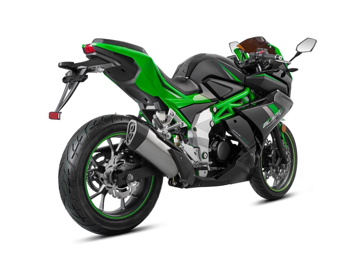 Motorrad Fighter 125 BL-S grün 95 km/h Euro 5+ Schaltmoped 125ccm 4 Takt Leichtkraftrad Krad Kraftrad