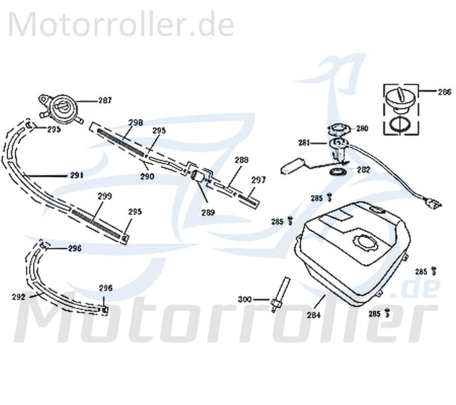 ZNEN Florett 2.0 50 City Spiralschutzfeder 50ccm 2Takt 90018-F22-9000 Motorroller.de III Schlauchfeder Minarelli liegend Scooter Ersatzteil Service