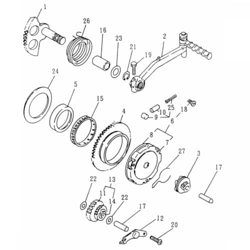Seegerring außen STW-14mm Kickstarterwelle Rex 25 78752 Motorroller.de Sicherungsring Klemmring Nutring Sicherungsclip Seegering 1E40QMB Scooter