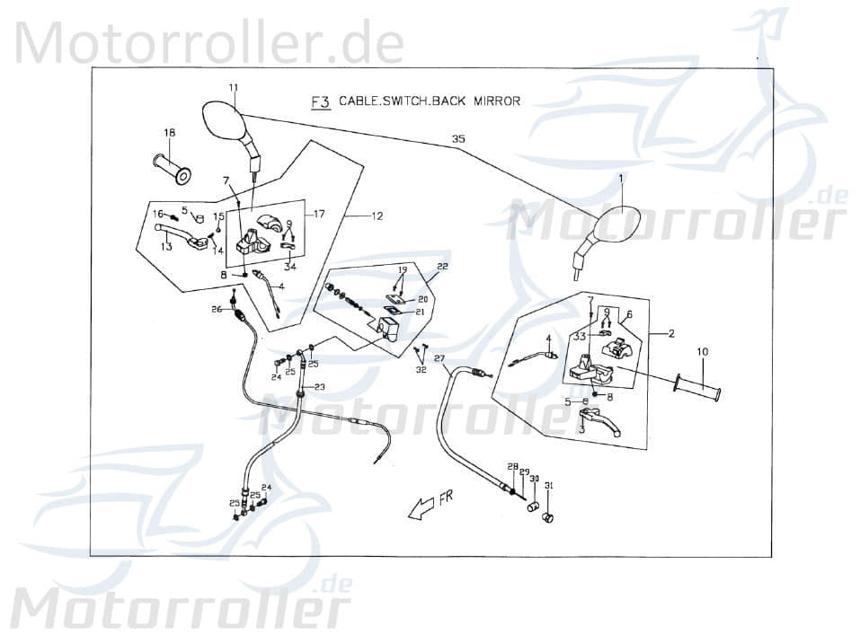 PGO Dichtung Hauptbremszylinder 50ccm-2Takt Star 50 Roller E2406380000 Motorroller.de Hauptbremszylinderdichtung Abdichtung PGO 50ccm-2Takt T-Rex 50