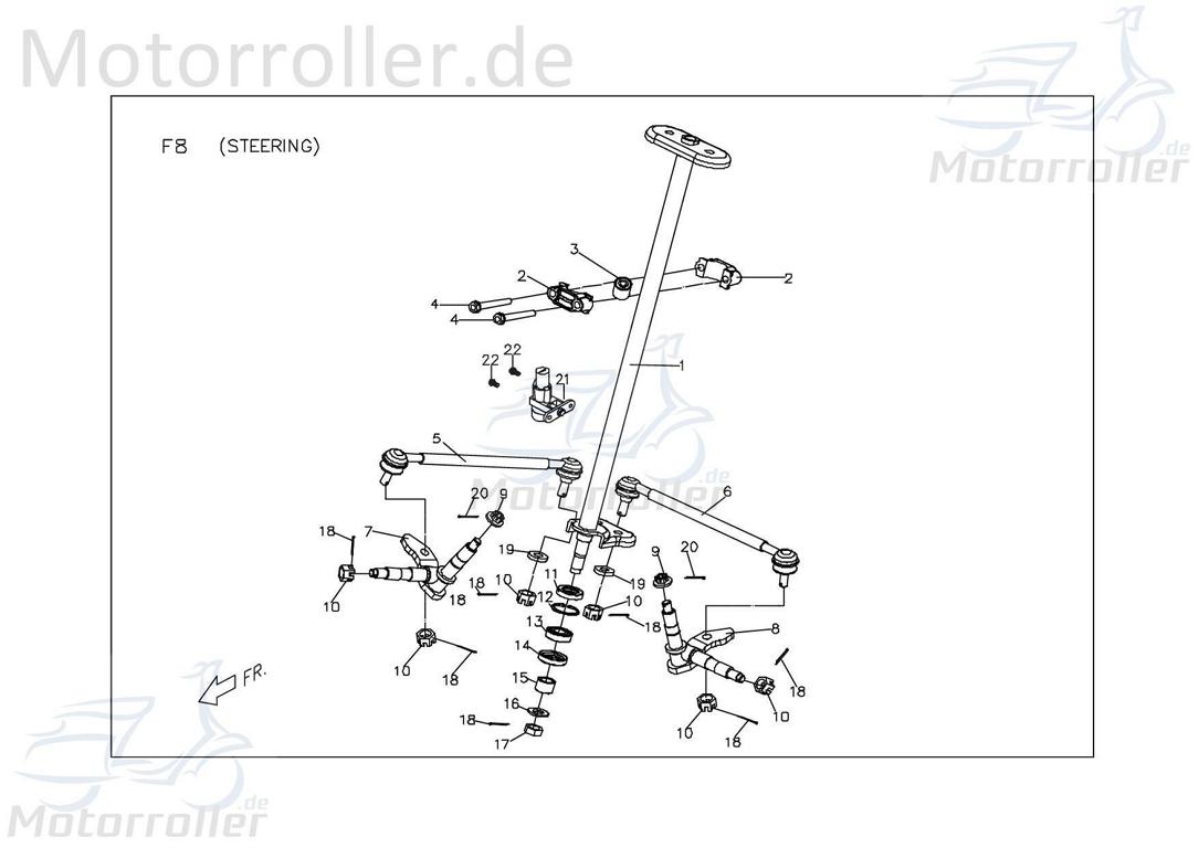 Adly Buchse Lenkstange ATV 50 II Utility XXL AC 50ccm 2Takt Motorroller.de Hülse Distanzhülse Lagerbuchse Distanz-Hülse Distanzbuchse Passhülse Quad