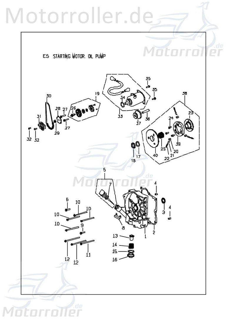 PGO Dichtung Kurbelgehäuse rechts unten 150ccm-4Takt Roller C1068020000 Motorroller.de Abdichtung Dichtung-Kurbelgehäuse PGO 150ccm-4Takt T-Rex 150