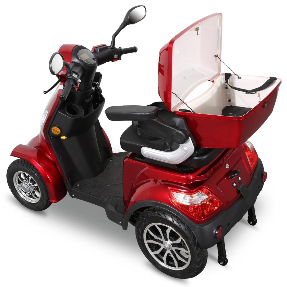 E-Quad Scoody E4 Shopper V2 25 km/h rot 1000 Watt Elektroroller Seniorenroller E-Scooter