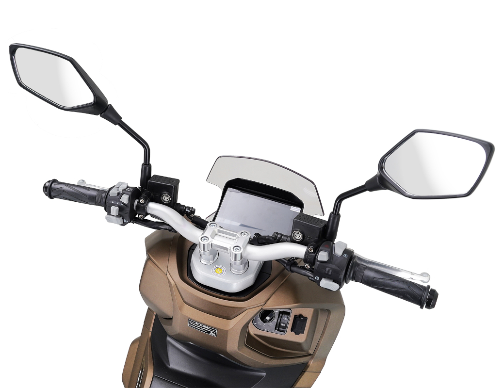 Motorroller Fighter 125 XT braun-matt Euro 5 100 km/h Scooter Roller Leichtkraftrad 125er