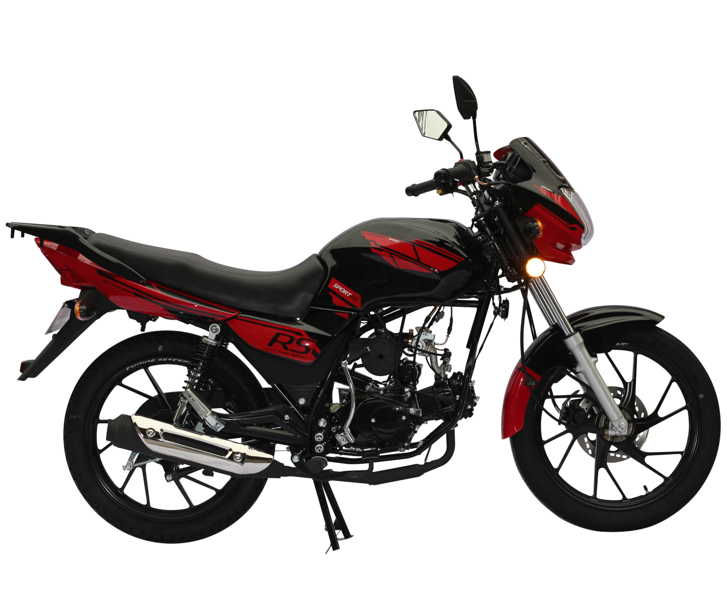 Motorrad Fighter 50 Sprint-S rot 45 km/h Euro 5 Schaltmoped Mokick 50ccm 4 Takt Kleinkraftrad Krad