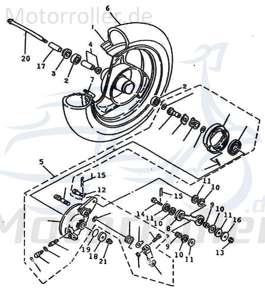 Rex 25 Abdeckscheibe Abdeckring für 50ccm 2Takt 45827-NFF-00 Motorroller.de 79920 Minarelli liegend Scooter Ersatzteil Service Inpektion Direktimport