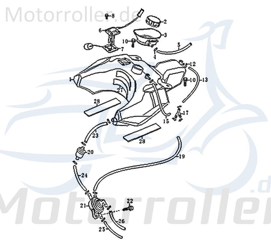 Kreidler Florett 125G Auflagegummi 50ccm 2Takt FIG.C23-28 Motorroller.de Sitz 50ccm-2Takt Motorrad RMC-G 50 Moped Ersatzteil Service Inpektion