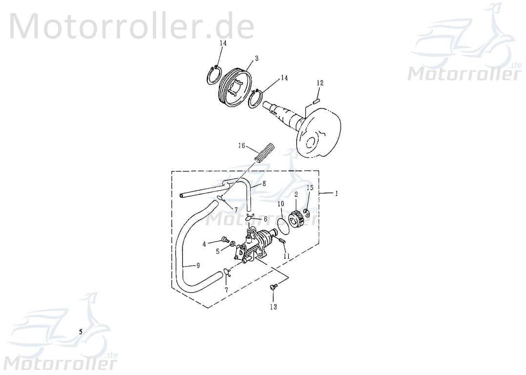 Ölschlauch 2x5x250mm AGM Fighter 50 One Ölleitung 50ccm 2Takt Motorroller.de Öl-Schlauch Öl-leitung Ölrohr Ausgangsschlauch Eingangschlauch 1E40QMB