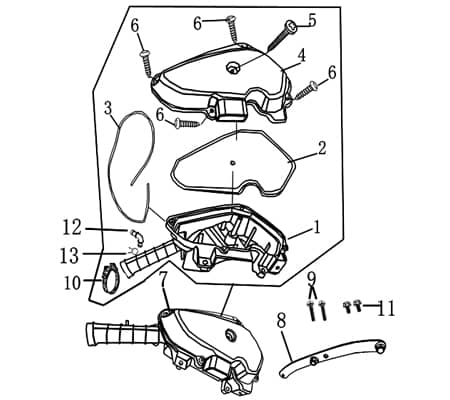 Dichtung Abdichtung AGM-MOTORS 2200401-3 Motorroller.de