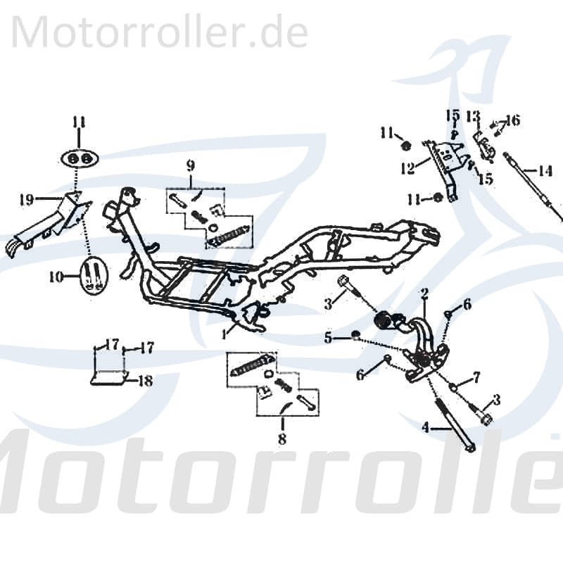 Rex Hiker 2.0 125 DD Buchse 11x18x55mm 125ccm 4Takt 706165 Motorroller.de verchromt Hülse Distanzhülse Lagerbuchse Distanz-Hülse Distanzbuchse Scooter