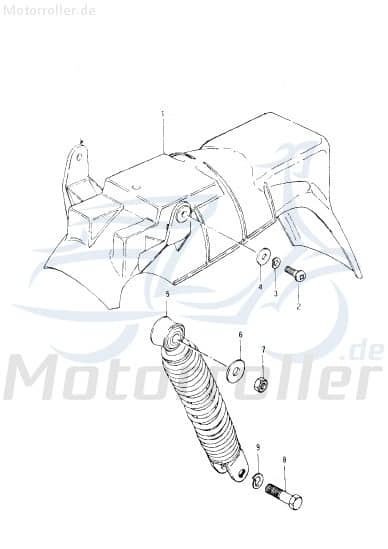 Sundiro XDZ 50 A Phoenix Bundmutter M8 50ccm 2Takt GB6170-86 Motorroller.de Sechskantmutter Flanschmutter Sechskant-Mutter Flansch-Mutter Bund-Mutter