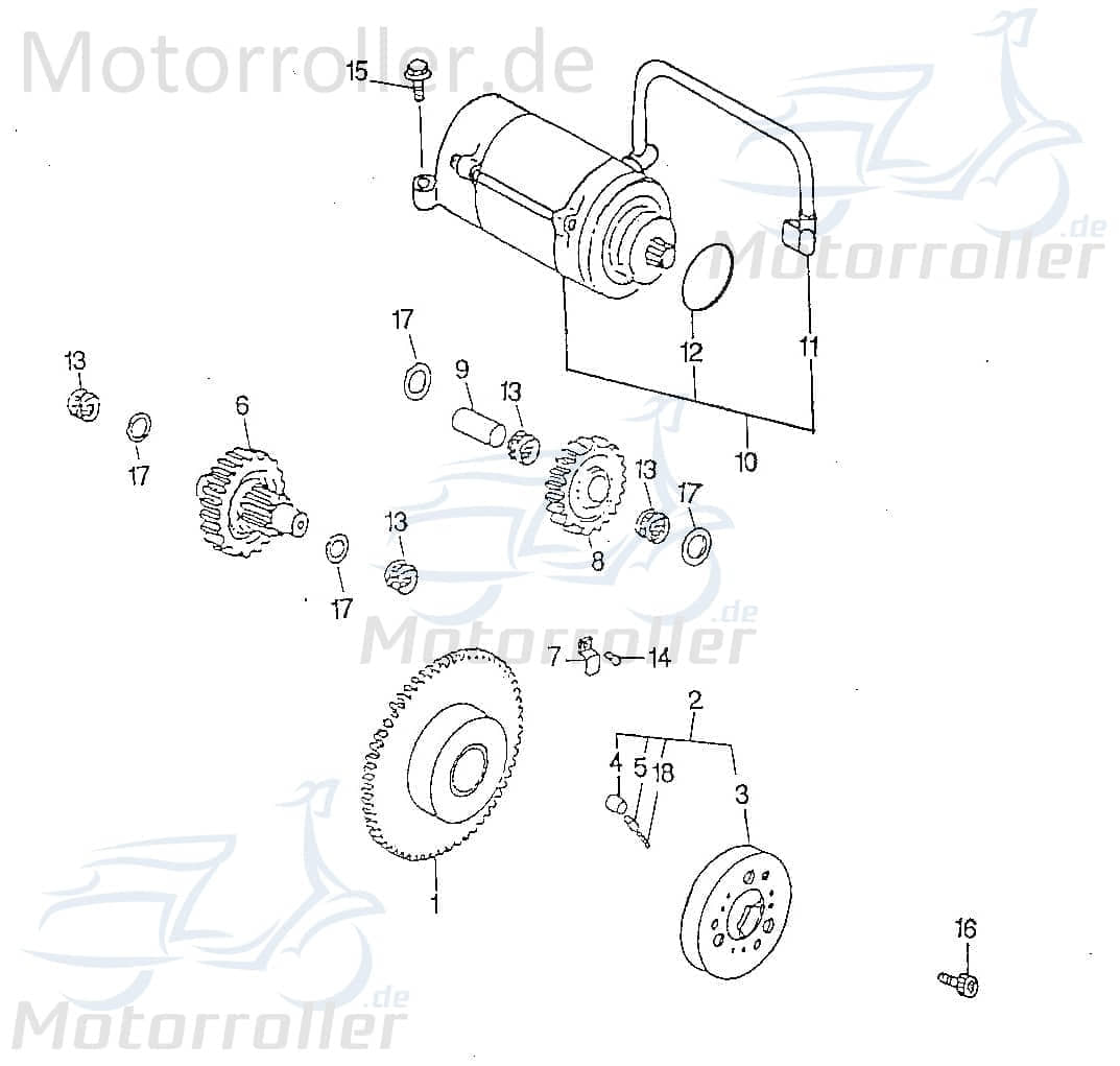 Starterrad Anlasser Quad ATV 150ccm 4Takt SMC 150 90442