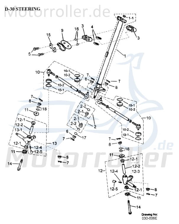 Aeon Overland 180 Schraube Quad 180ccm 4Takt 92423-201-000 Motorroller.de Bundschraube Maschinenschraube Flanschschraube Flansch-Schraube ATV UTV