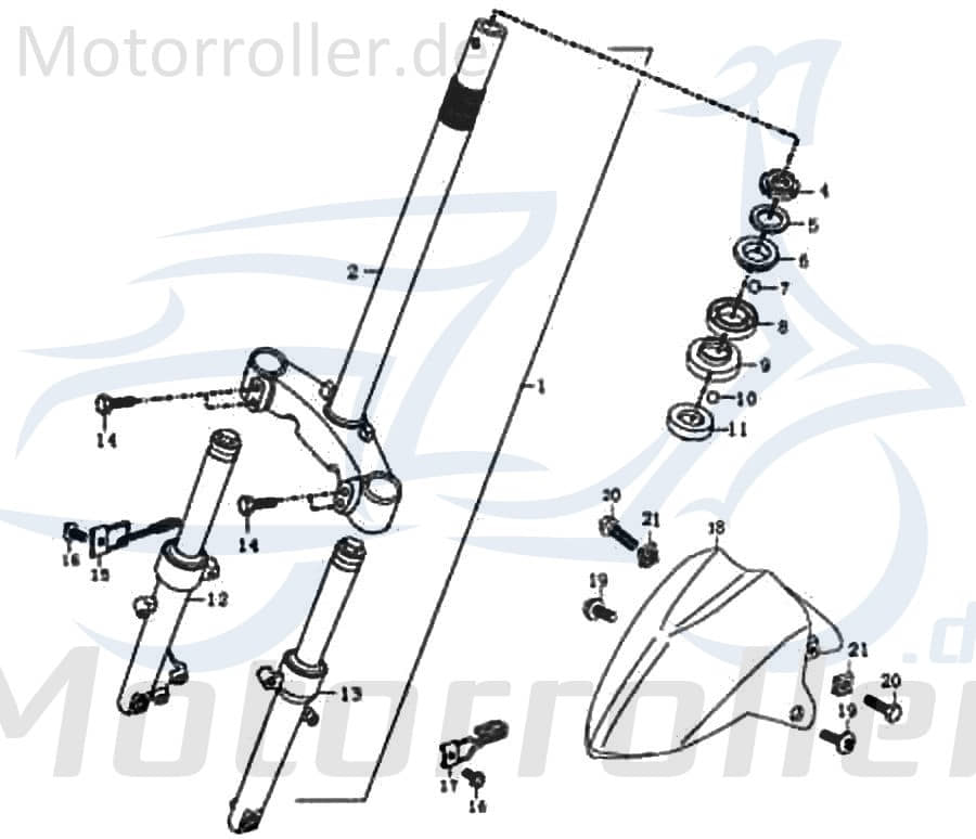Halter Bremsleitung Vorderradgabel Motorroller 89712